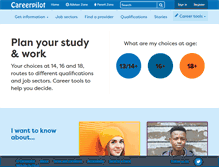 Tablet Screenshot of careerpilot.org.uk